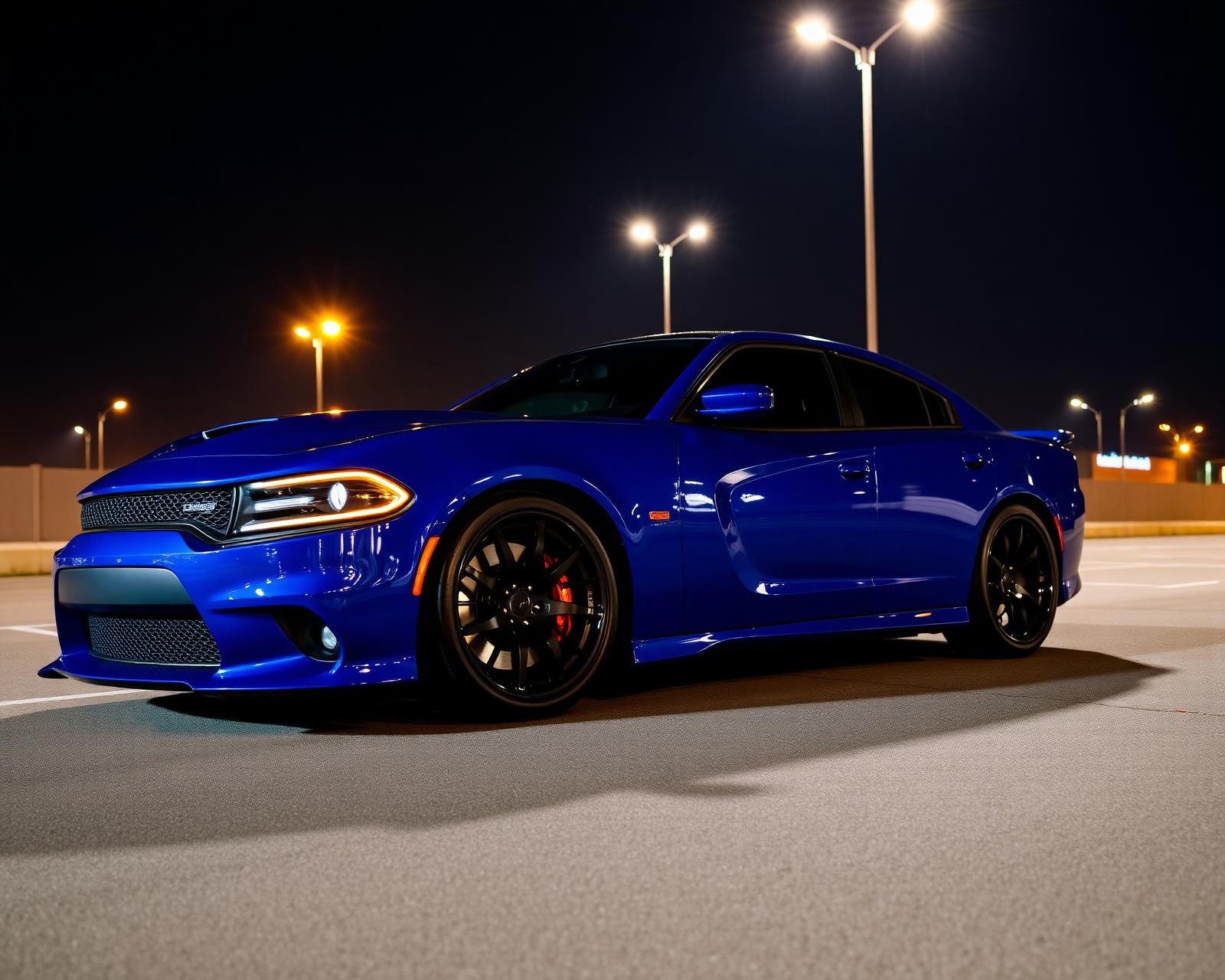 Dodge Charger Hellcat · 22" Black Deep-Dish